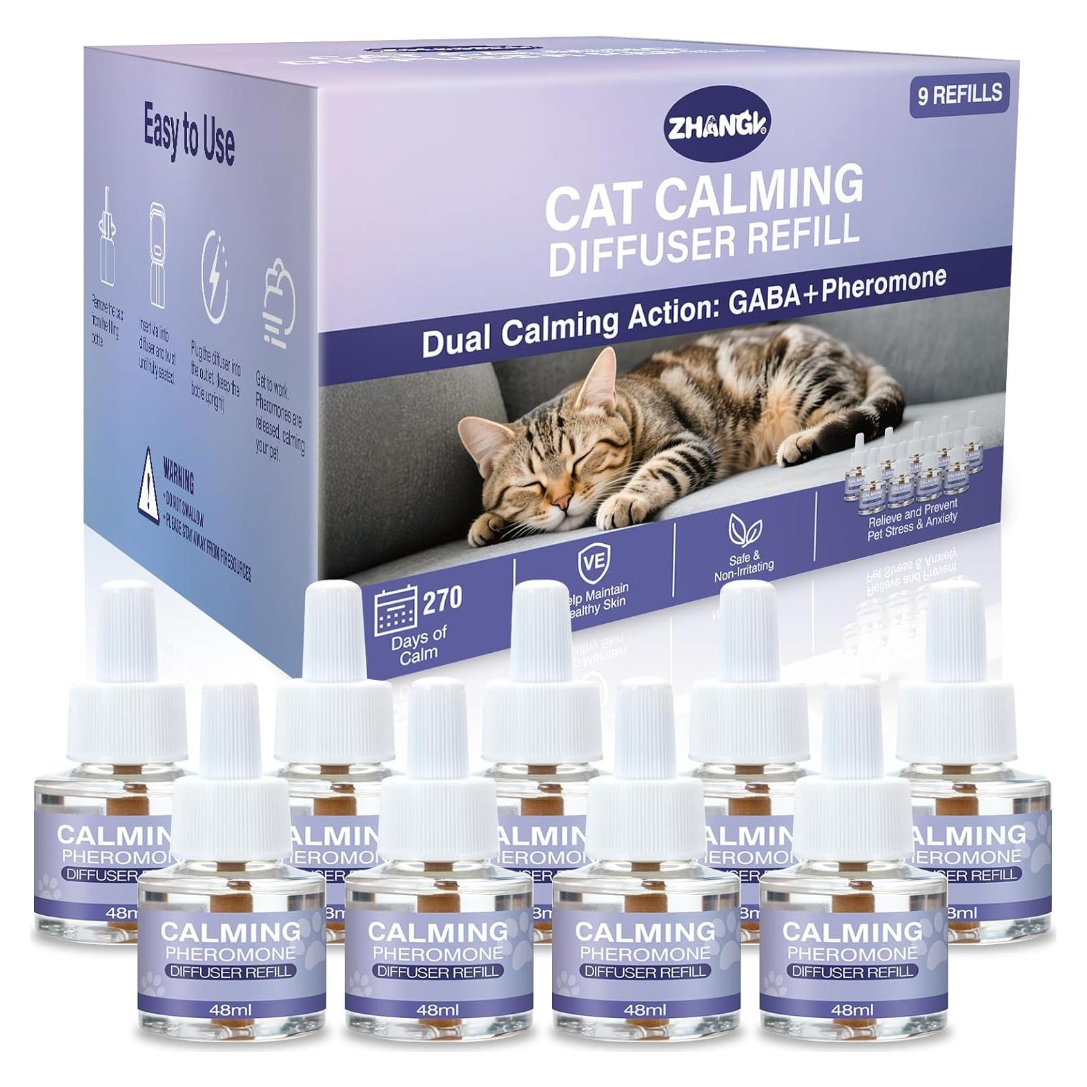 Recarga Difusor Calmante para Gatos 9 Botellas 48ml - Alivio Estrés