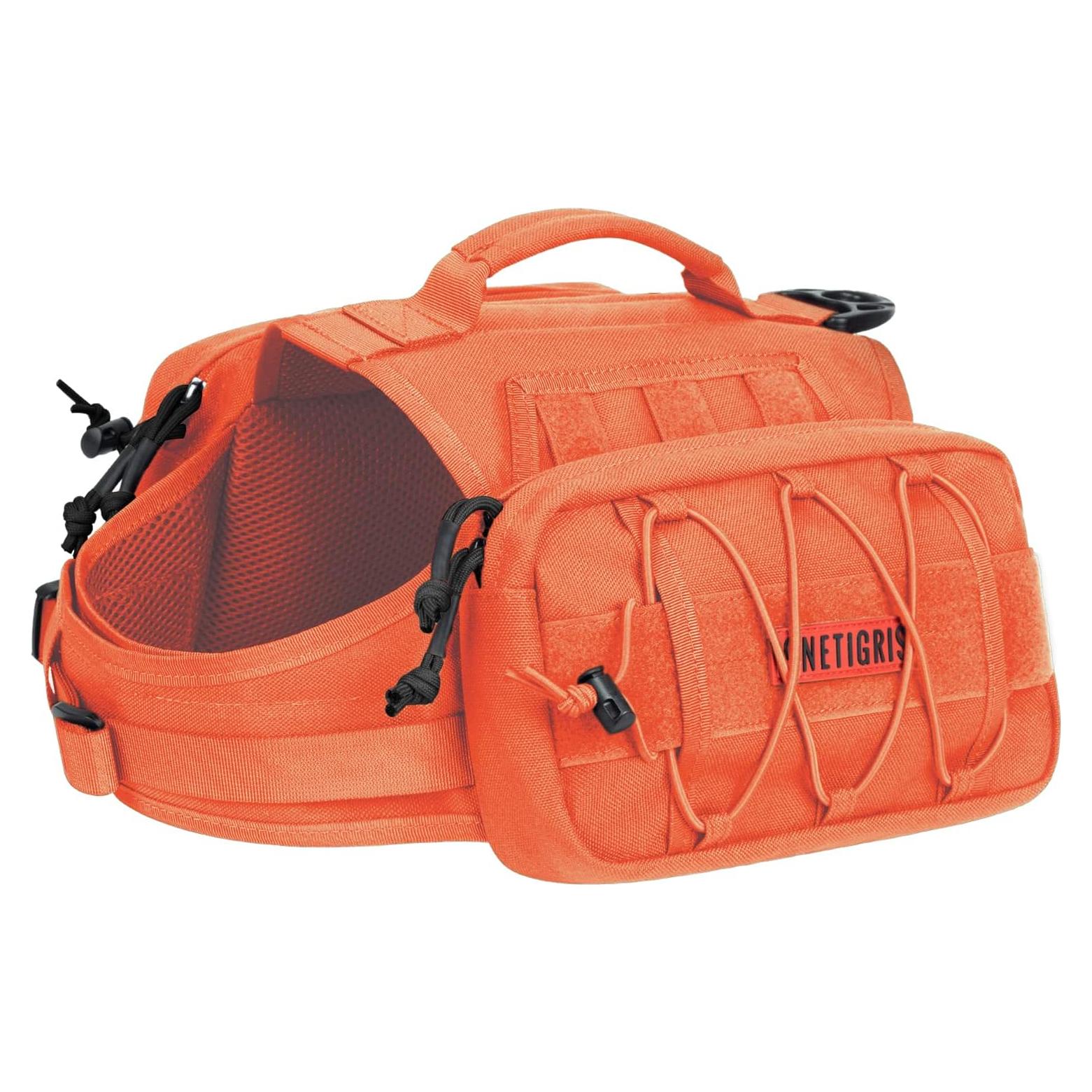Mochila Táctica para Perros OneTigris Grande Naranja