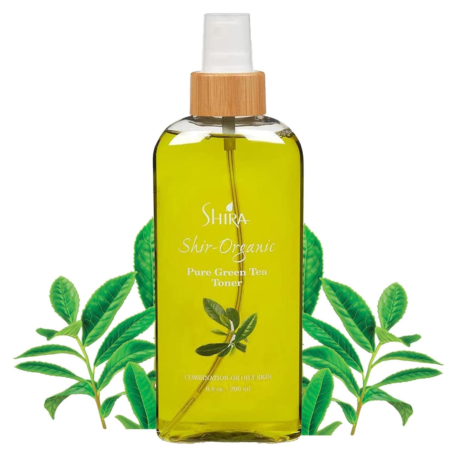 Tónico Facial Orgánico Shira de Té Verde 200ml - Hidratante Piel Normal a Grasa