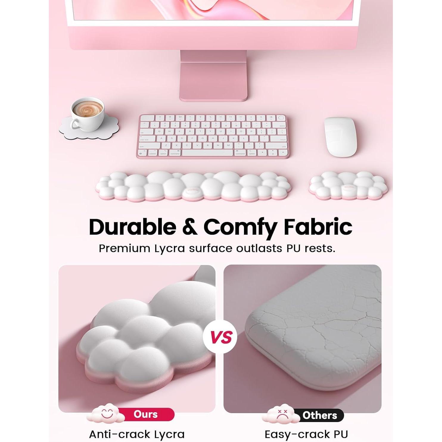 Conjunto Reposamuñecas Vaydeer Ergonómico 3 en 1 - Espuma Memoria