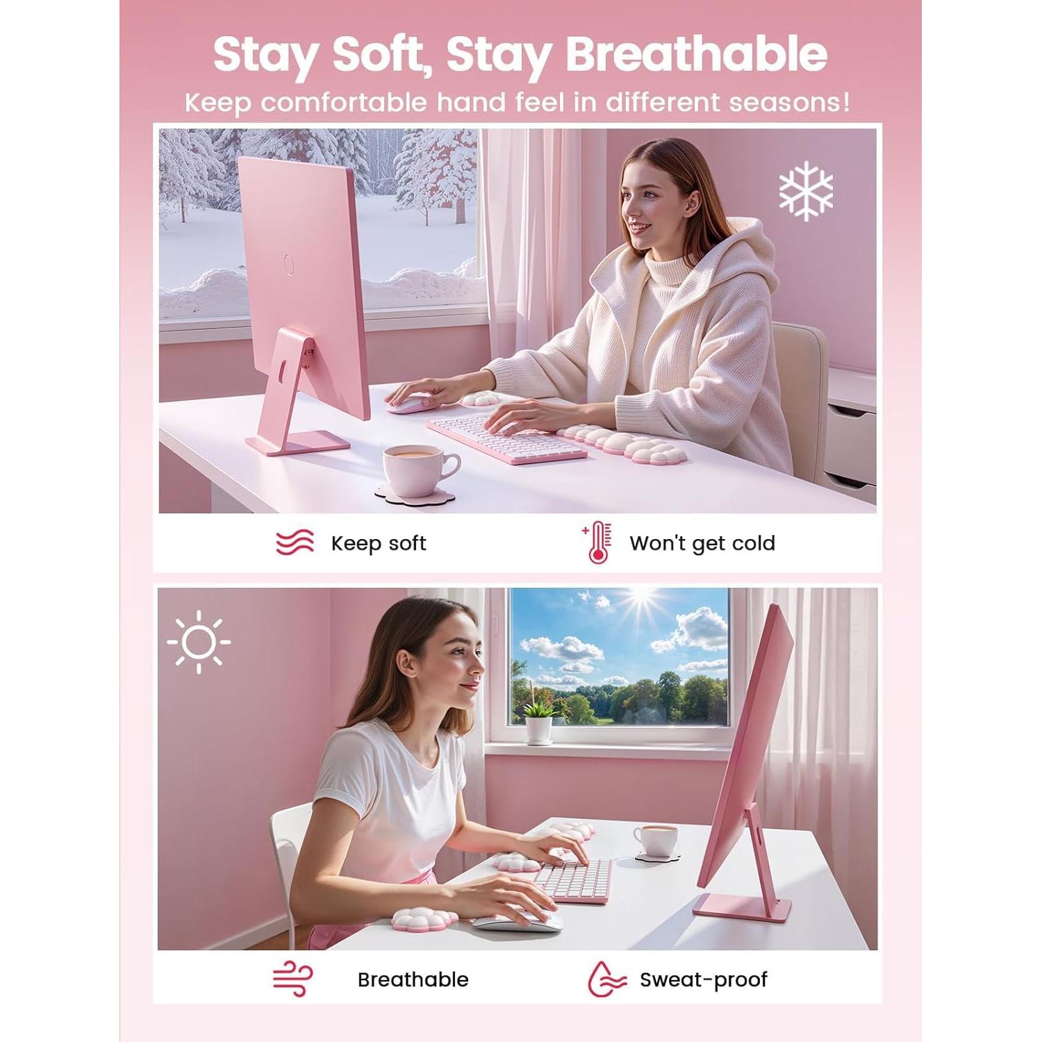 Conjunto Reposamuñecas Vaydeer Ergonómico 3 en 1 - Espuma Memoria