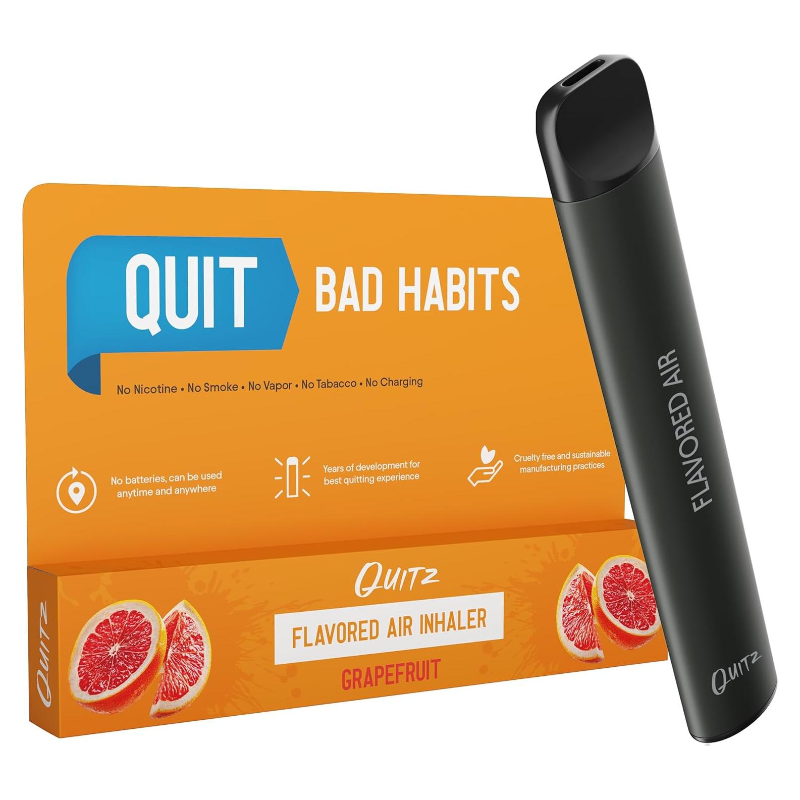 Inhalador Quitz Natural Sin Nicotina - Sabor Pomelo, 10.8 cm