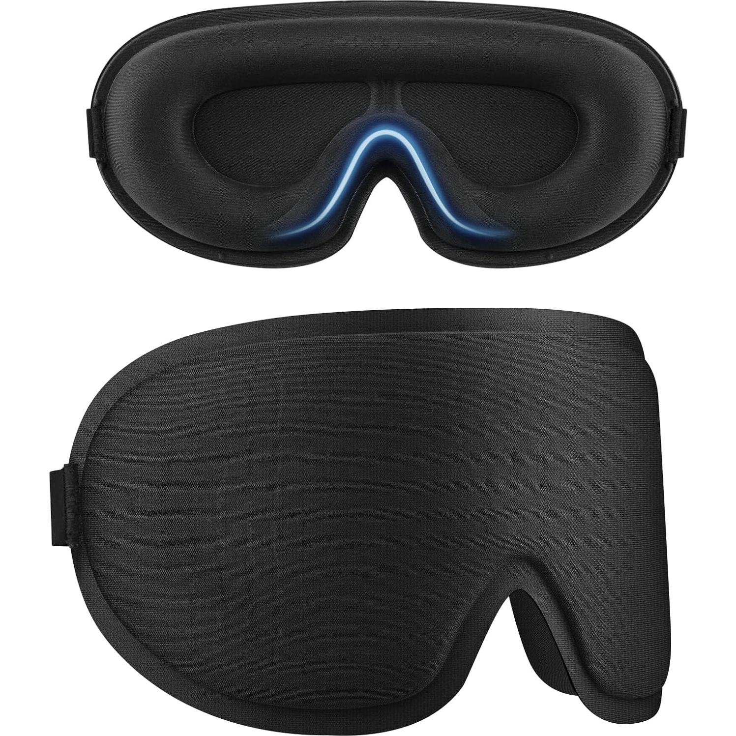 Paquete de 2 Máscaras de Sueño 3D Vanjua, Bloqueo Total de Luz