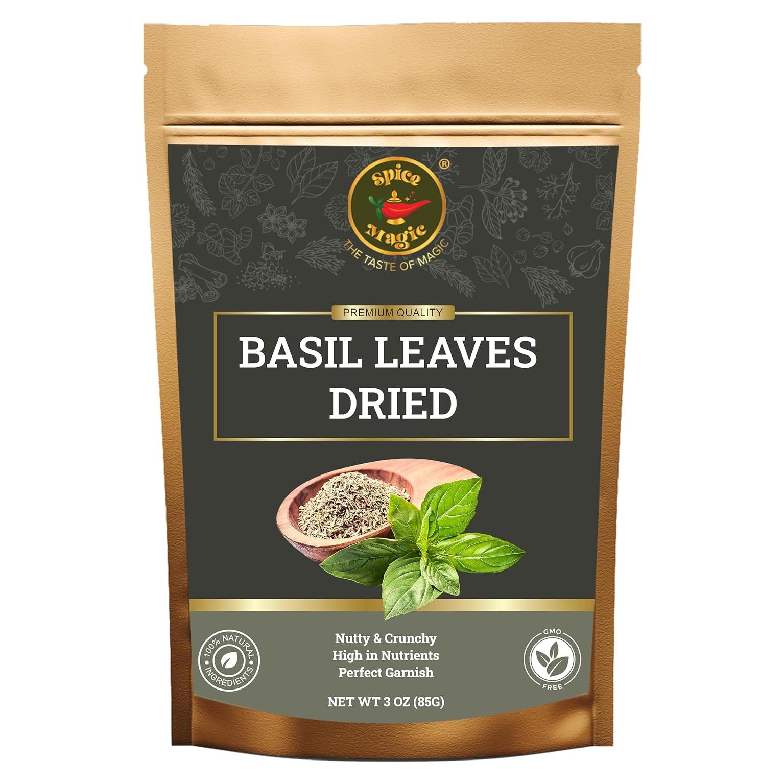 Hojas de Albahaca Secas Spice Magic - 85 g | 100% Natural