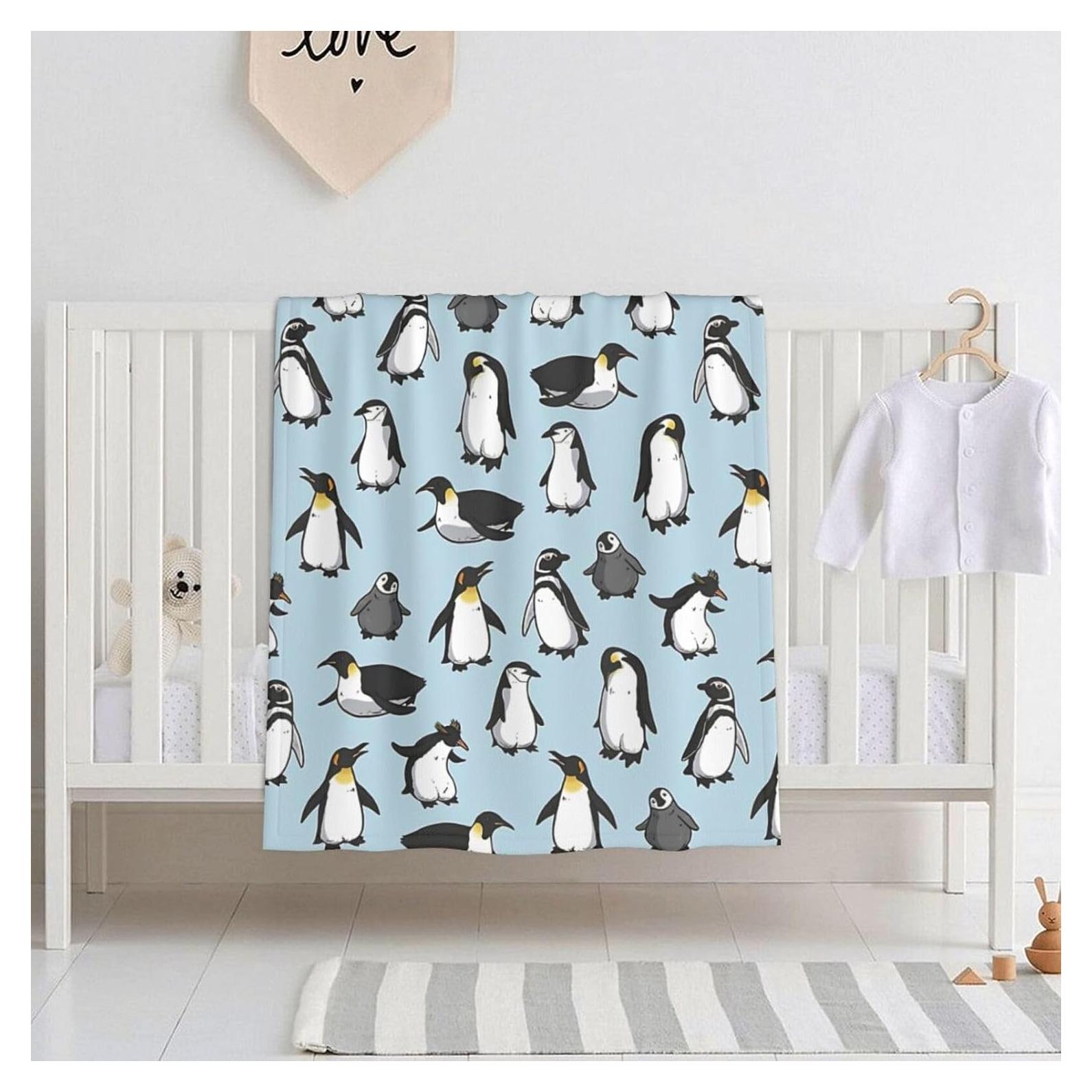 Manta de Recepción ZIAYQWP Pingüino Lindo 76x102 cm Suave