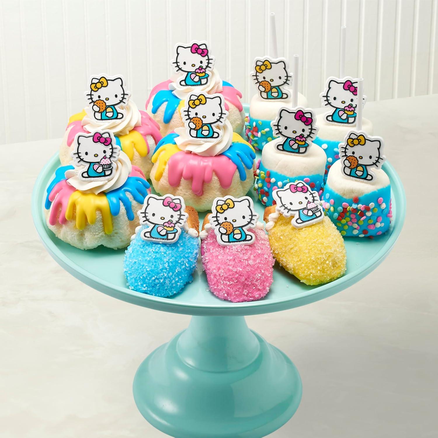 Anillos Decorativos para Cupcakes Hello Kitty DecoPac - 24 Piezas