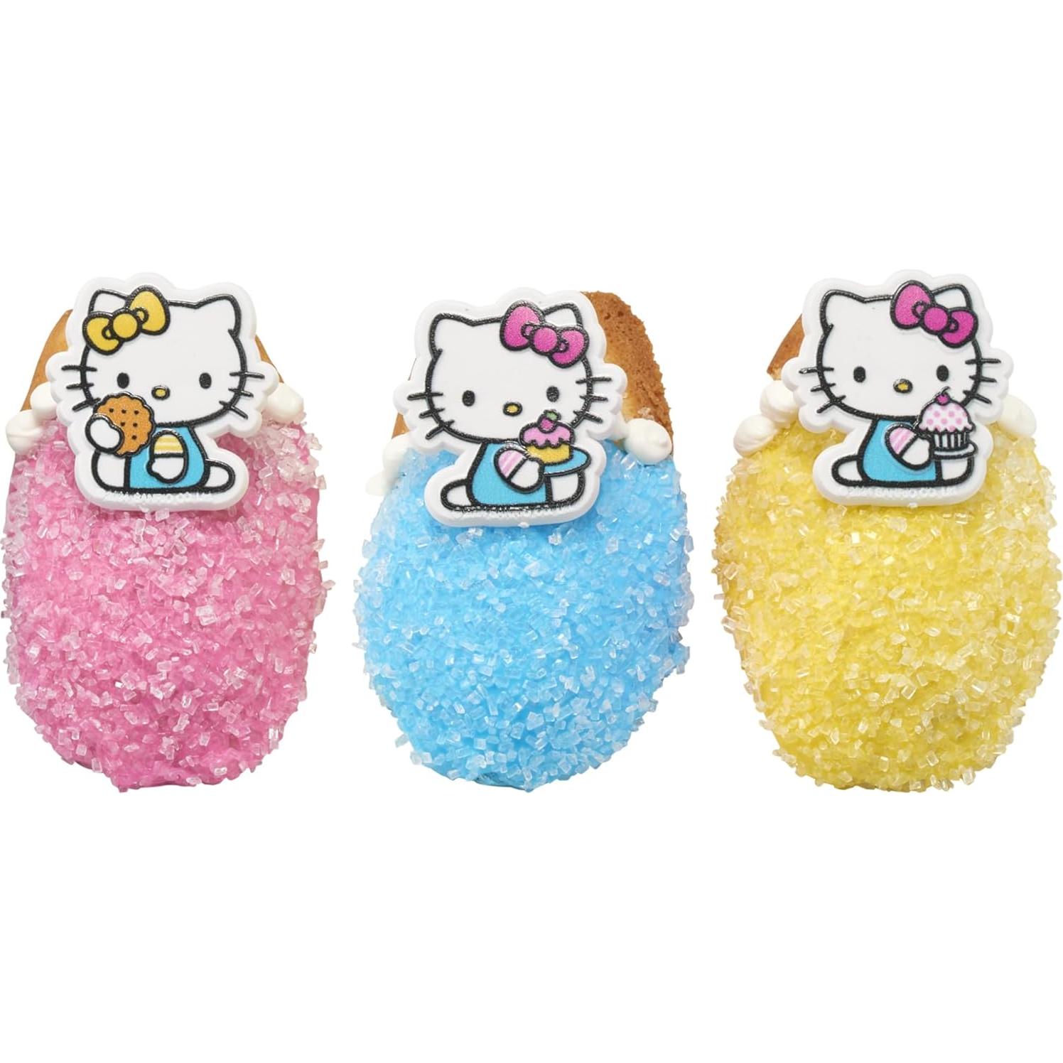 Anillos Decorativos para Cupcakes Hello Kitty DecoPac - 24 Piezas