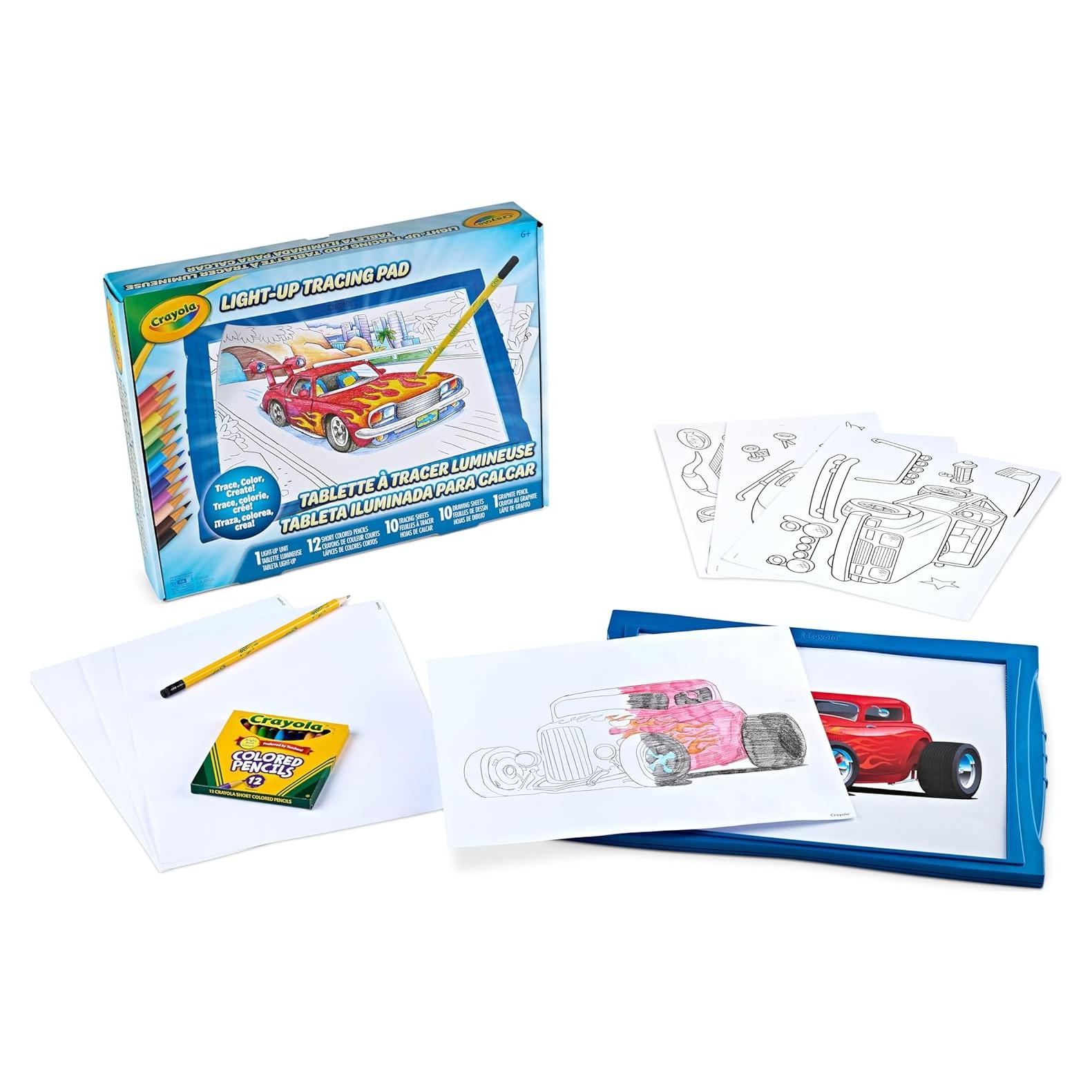 Tableta de Trazado Iluminada Crayola - Azul, 34 Piezas