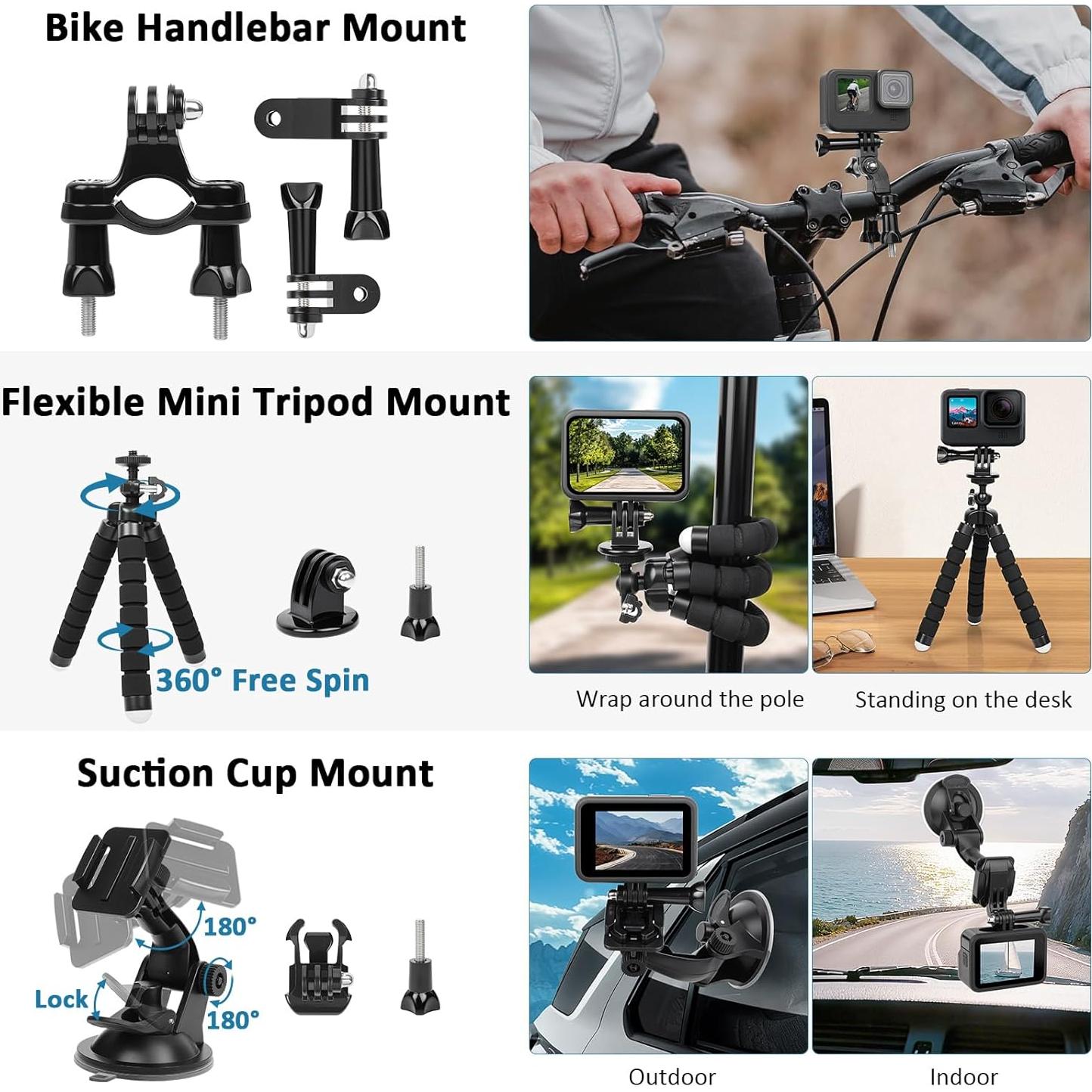 Kit de Accesorios para Cámara de Acción ChromLives 60 en 1