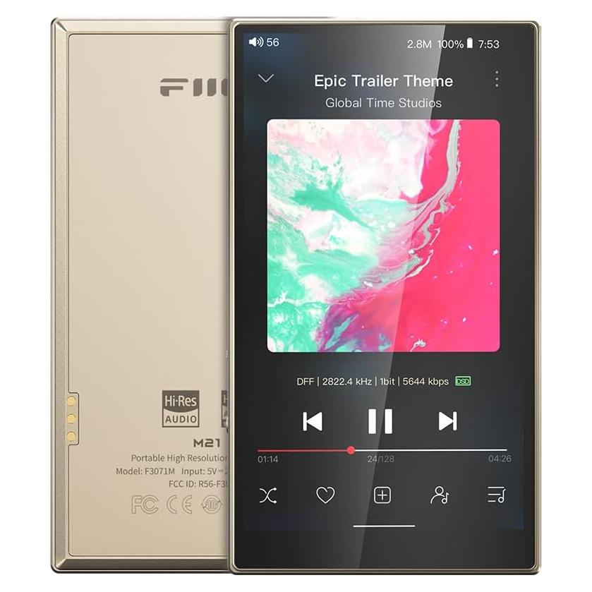 Reproductor de Música FiiO M21 Android 13 DAC Cuádruple Oro