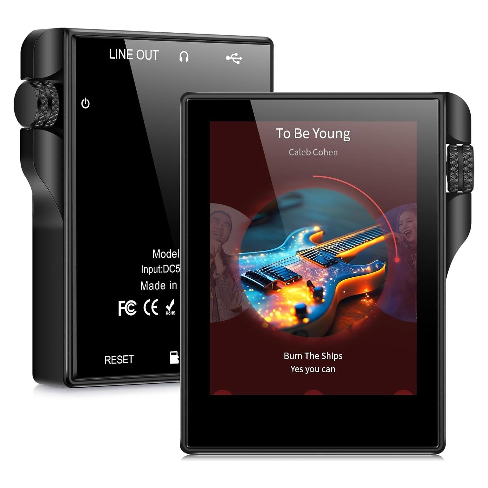 Reproductor MP3 HiFi Foeuyte 96GB Bluetooth 5.3 Portátil