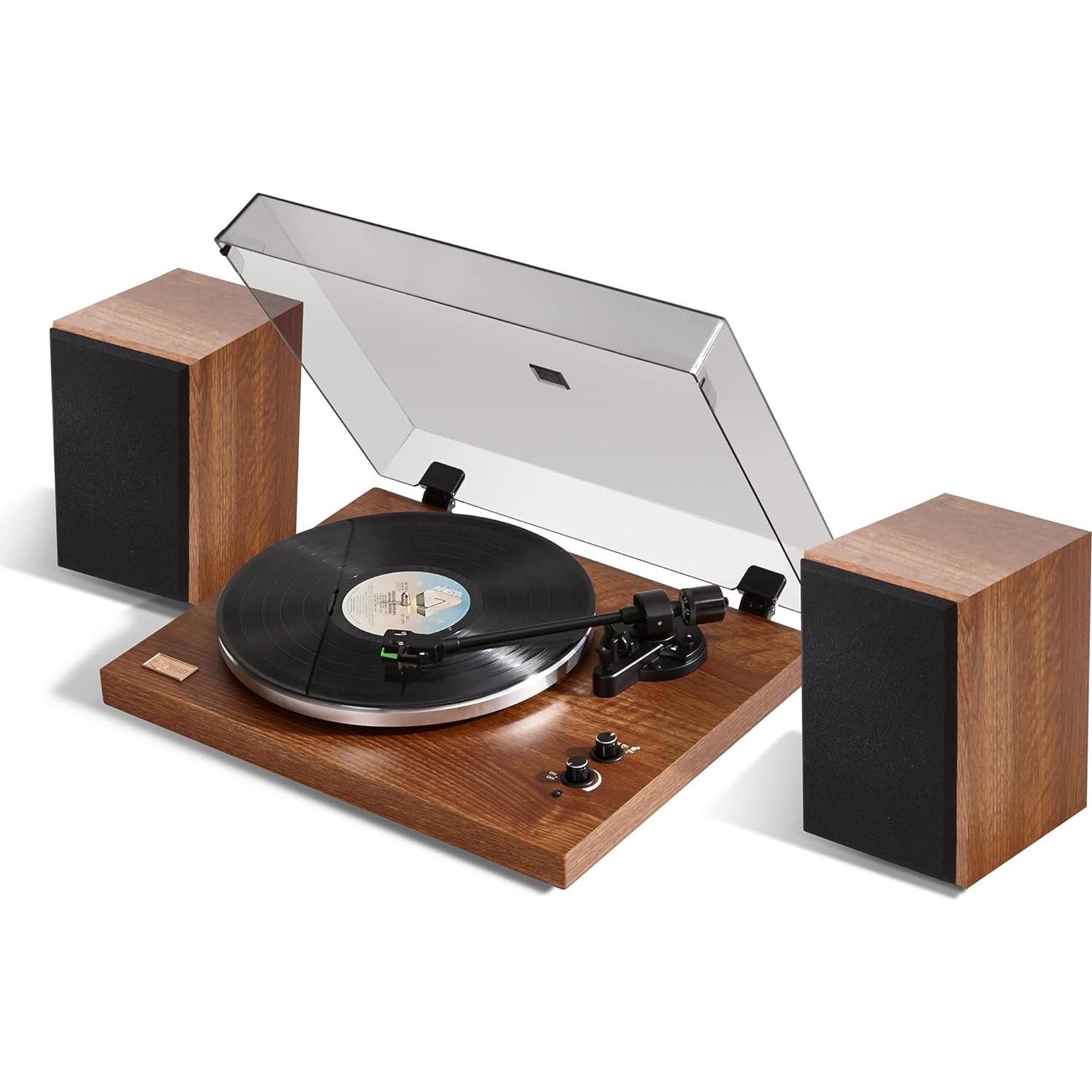 Reproductor de Vinilo Arkrocket Cassini con Bluetooth y Altavoces 40W