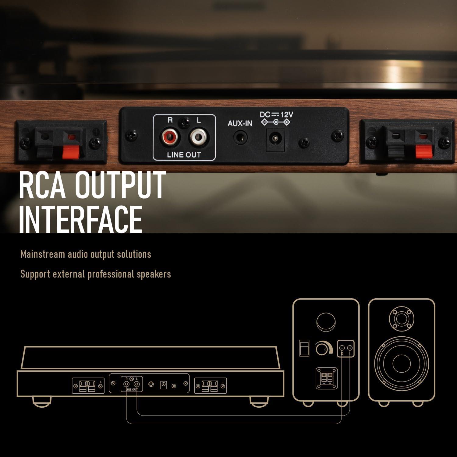 Reproductor de Vinilo Arkrocket Cassini con Bluetooth y Altavoces 40W