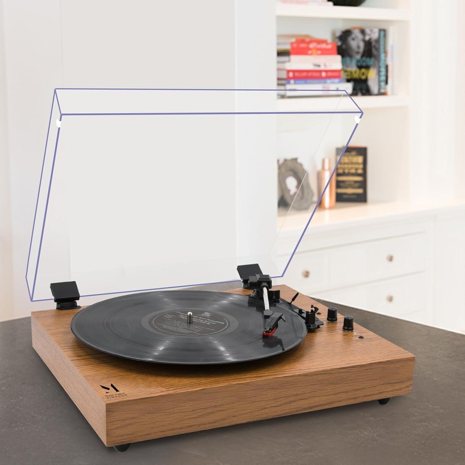 Reproductor de Vinilo Inalámbrico M Music Public Kingdom 3 Velocidades