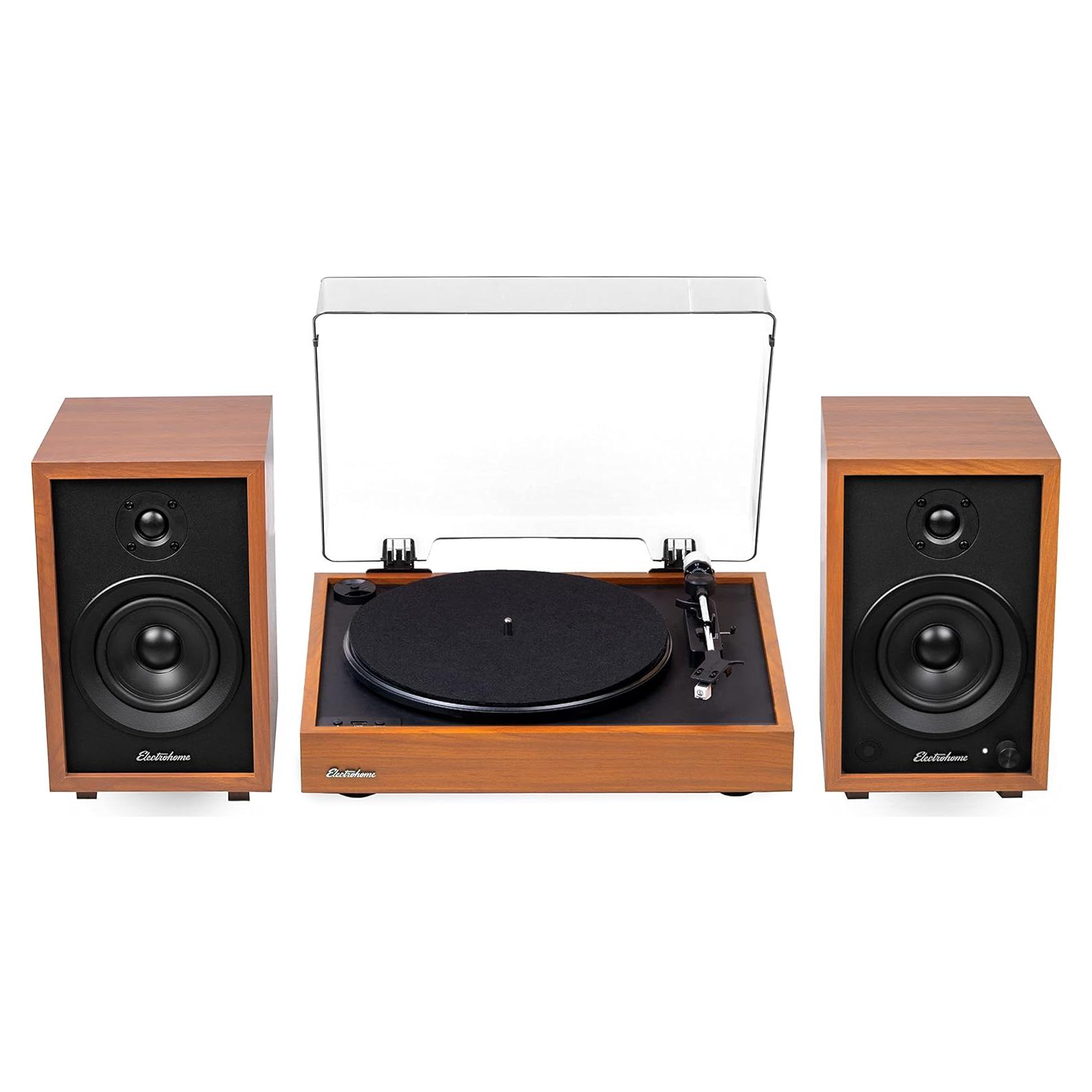 Tocadiscos Bluetooth Electrohome Montrose con Altavoces 4"