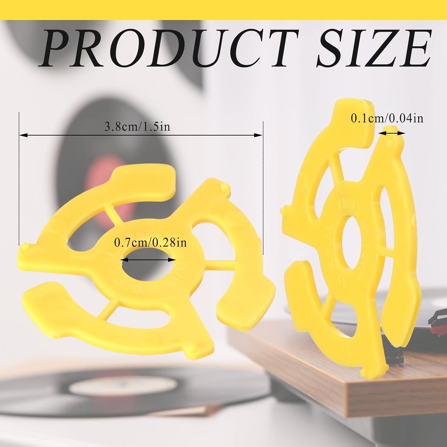 50 Adaptadores de Disco de 45 RPM CroBlissful para Tocadiscos