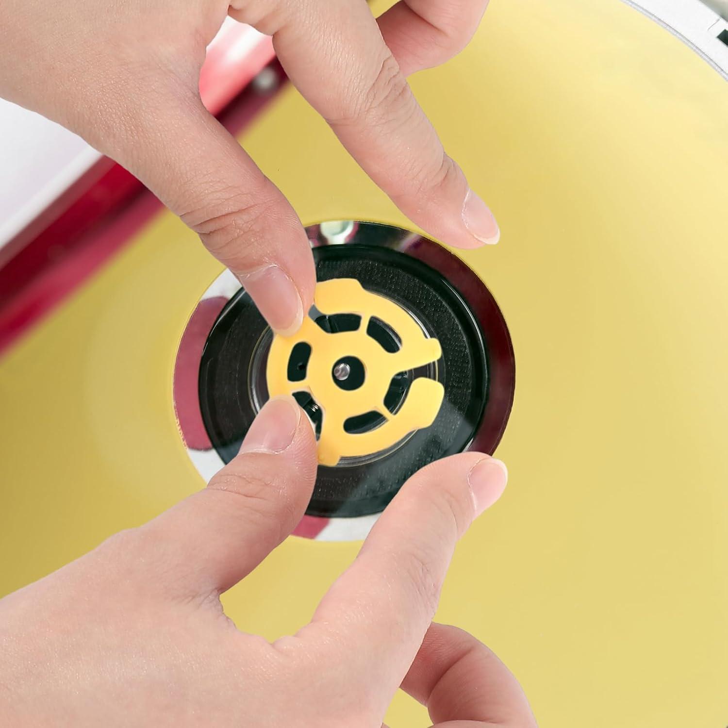 50 Adaptadores de Disco de 45 RPM CroBlissful para Tocadiscos