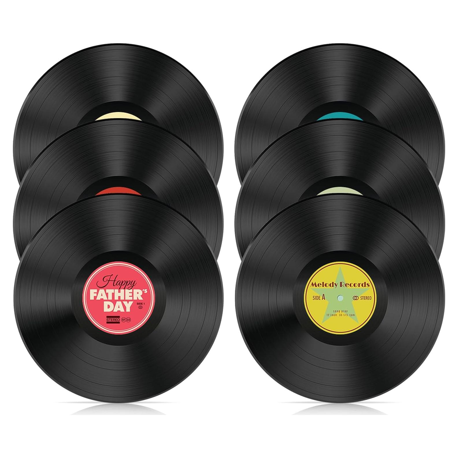 6 Discos de Vinilo Vintage Leptetek 17.78 cm para Decoración