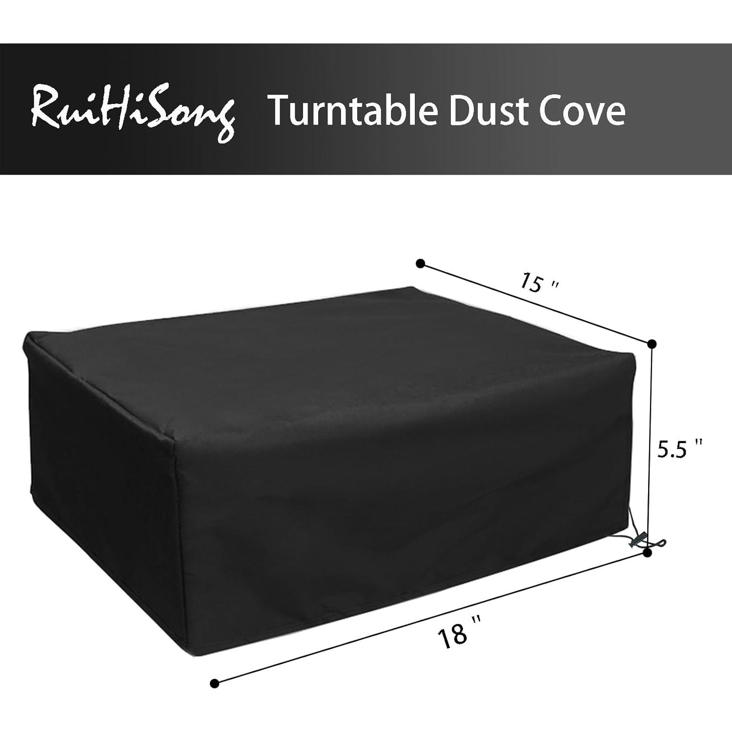 Cubierta de Polvo para Tocadiscos RuiHiSong 45.7x38.1cm Negra