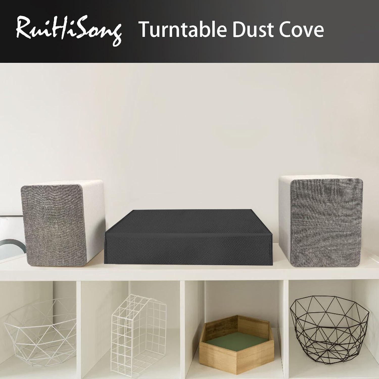 Cubierta de Polvo para Tocadiscos RuiHiSong 45.7x38.1cm Negra