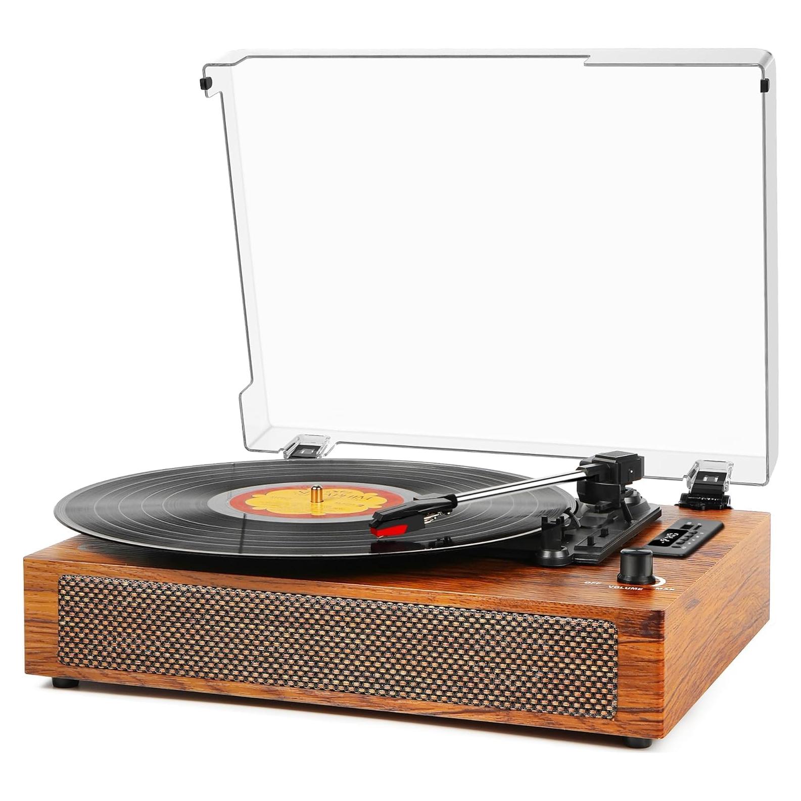 Reproductor de Vinilo Bluetooth JUNGLE MONSTER TE-2019BN 3 Velocidades