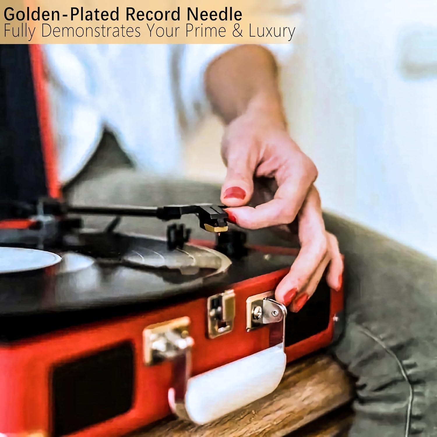 2 Agujas de Reemplazo para Tocadiscos Ruby - Oro