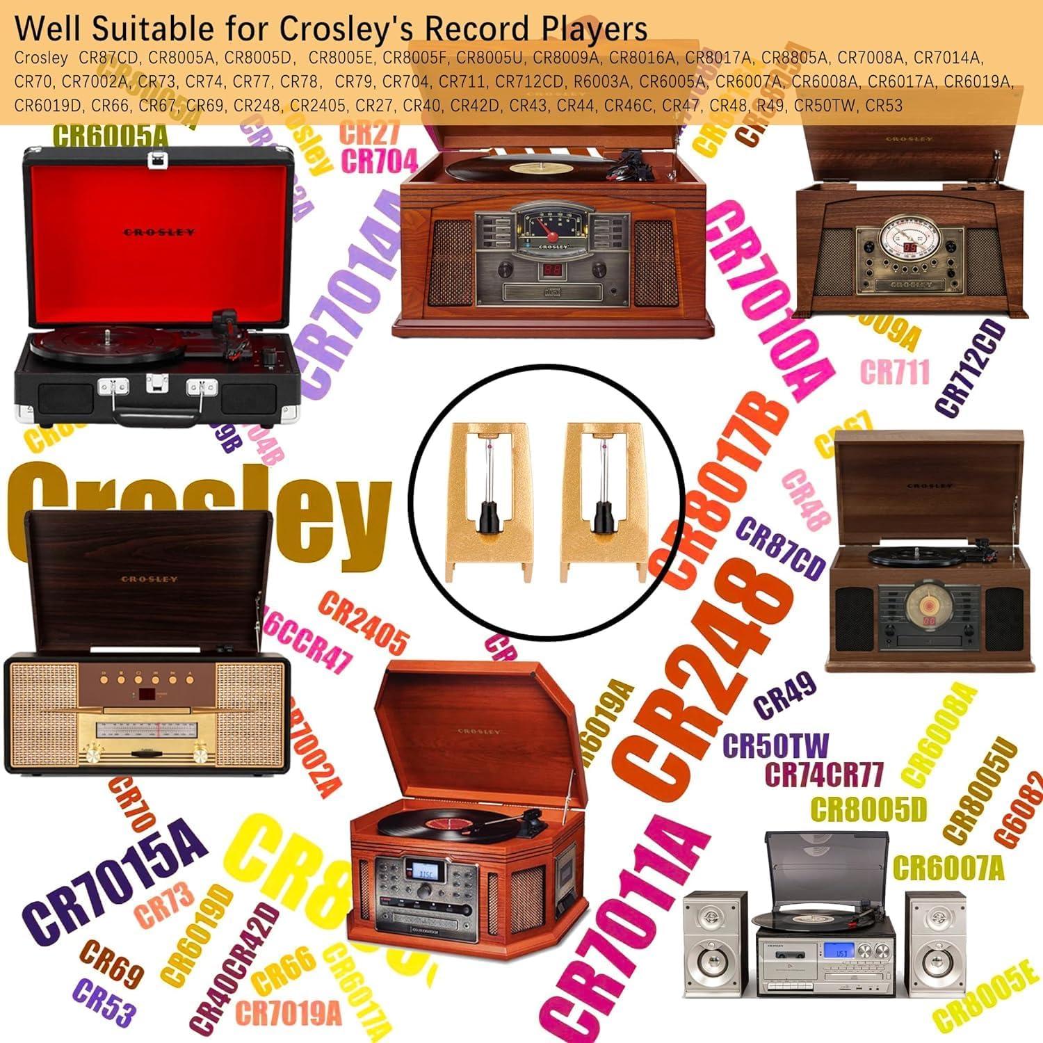 2 Agujas de Reemplazo para Tocadiscos Ruby - Oro