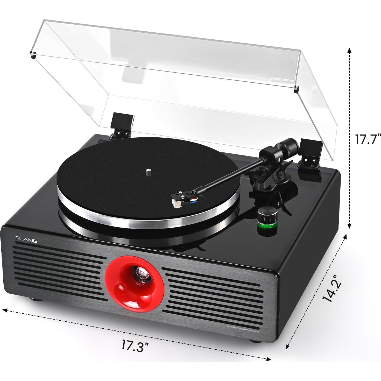 Reproductor de Vinilo SINJEE L5 con Bluetooth y 5 Altavoces Hi-Fi
