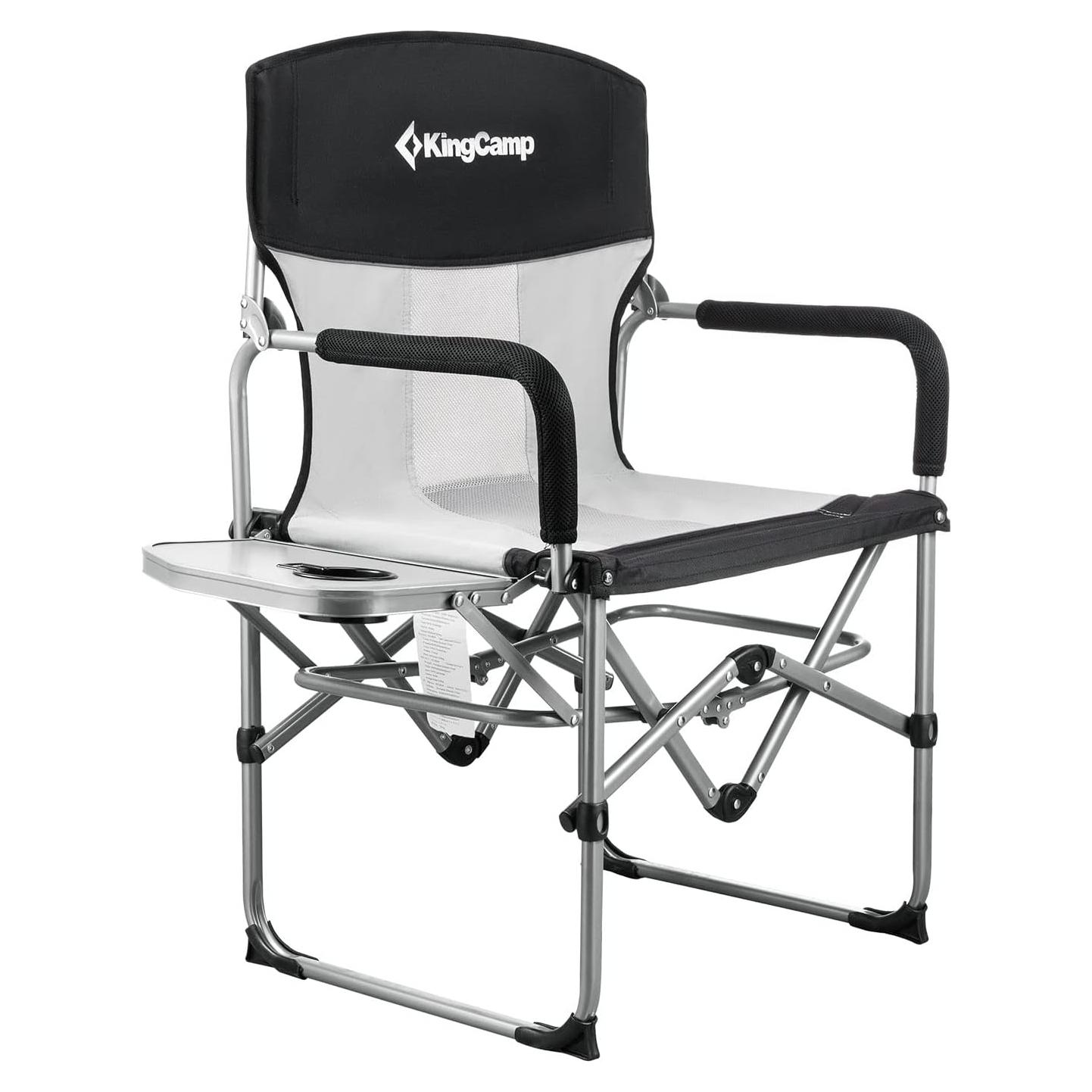 Silla de Camping Plegable KingCamp con Mesa Lateral