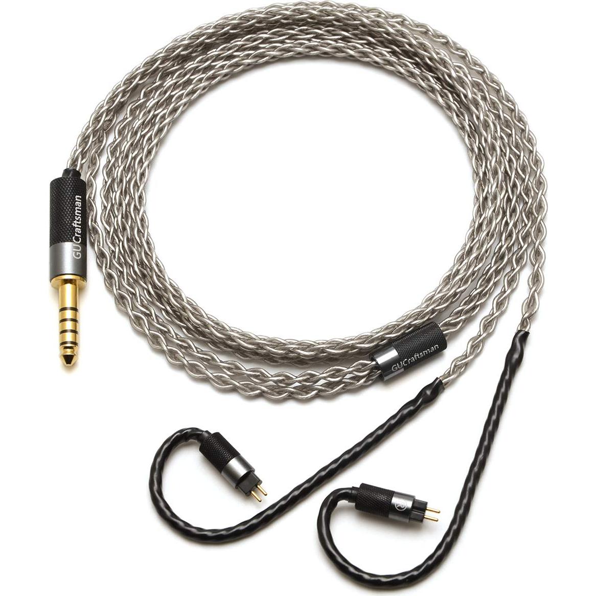 Cable de Mejora para Auriculares GUCraftsman 1.2m 4.4mm Plata 6N
