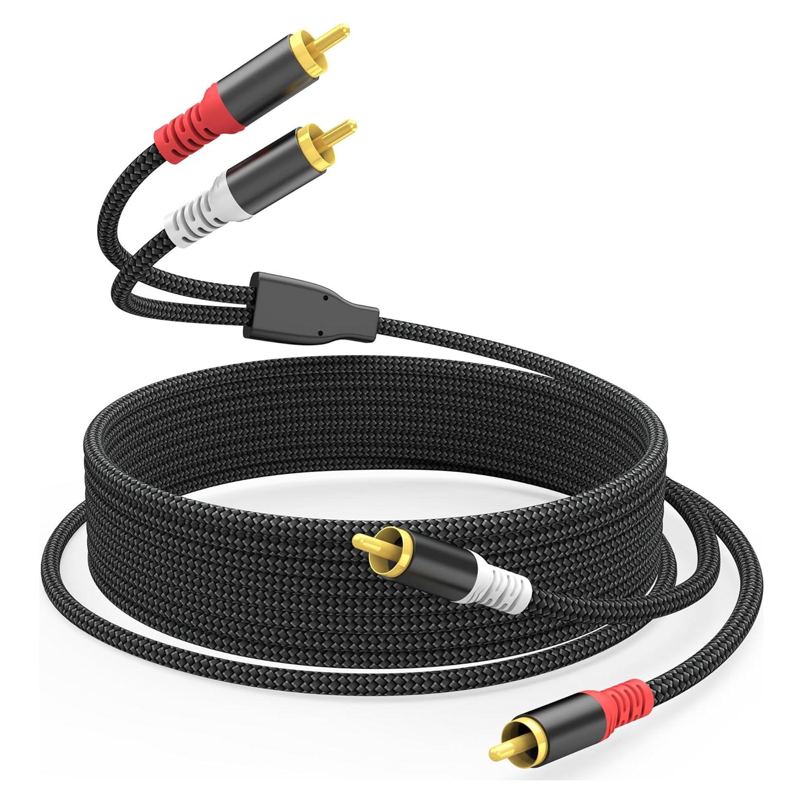 Cable de Audio RCA HOSONGIN 7.62m Doble Apantallado Macho a Macho