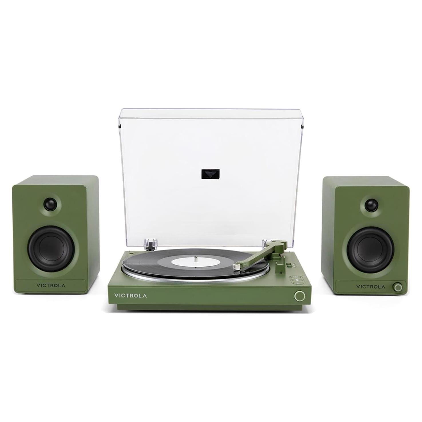 Tocadiscos Bluetooth Automático Victrola con Altavoces Tempo