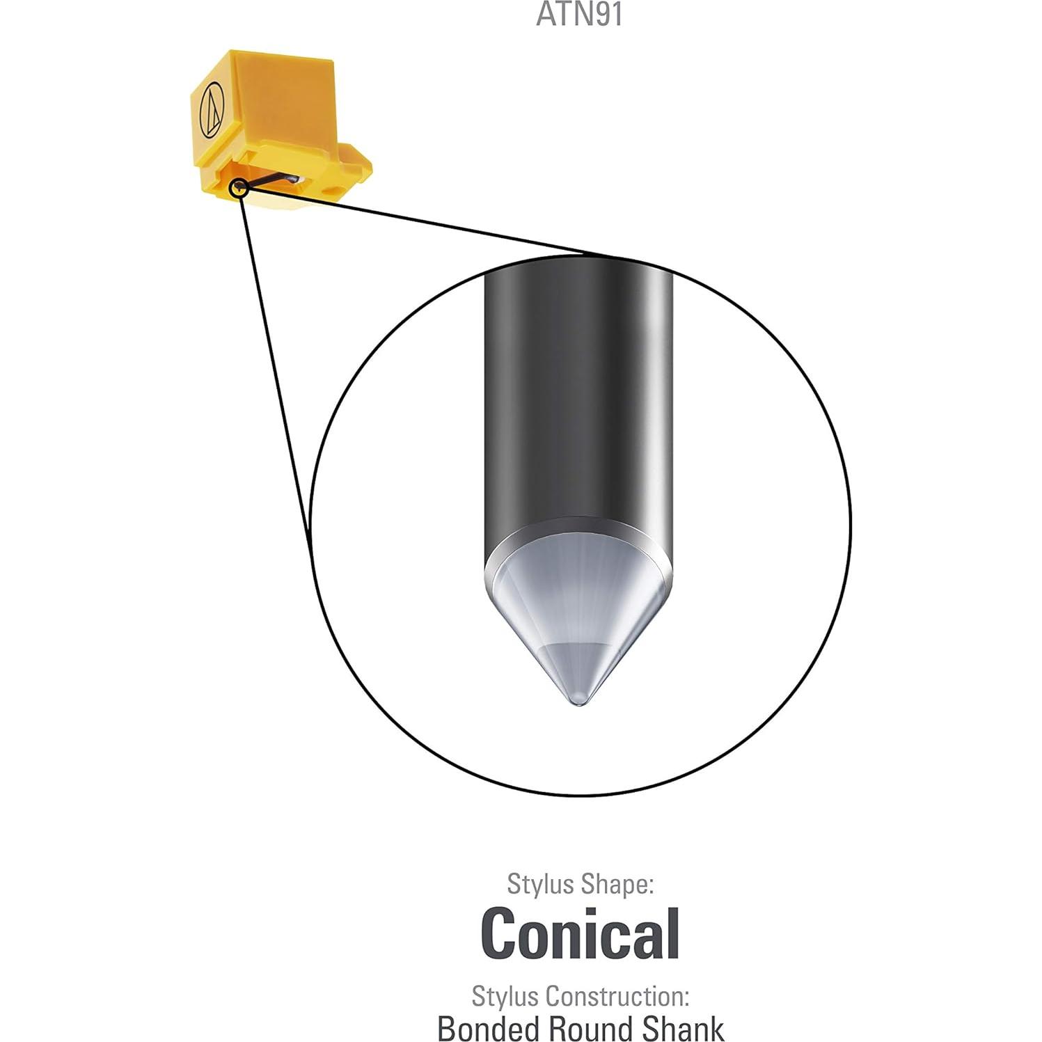Estiló de Reemplazo Cónico Audio-Technica ATN91 para AT91/AT3600