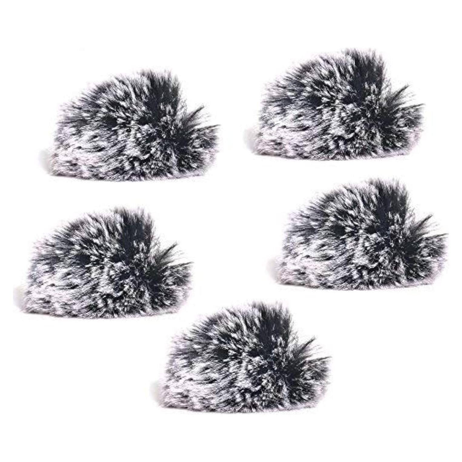 5 Pantallas de Viento para Micrófono Lavalier Ruittos 10mm