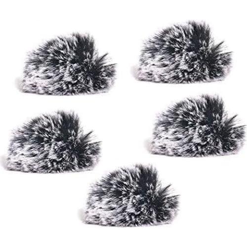 5 Pantallas de Viento para Micrófono Lavalier Ruittos 10mm