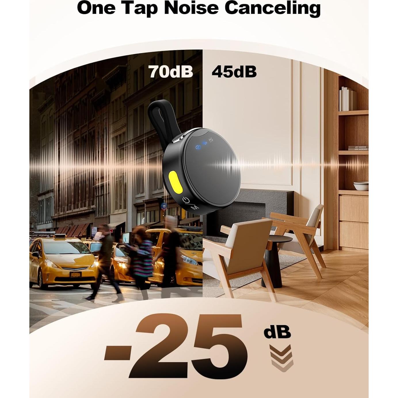 Micrófono Mini Inalámbrico Rythflo Lavalier 50H 70m Gris