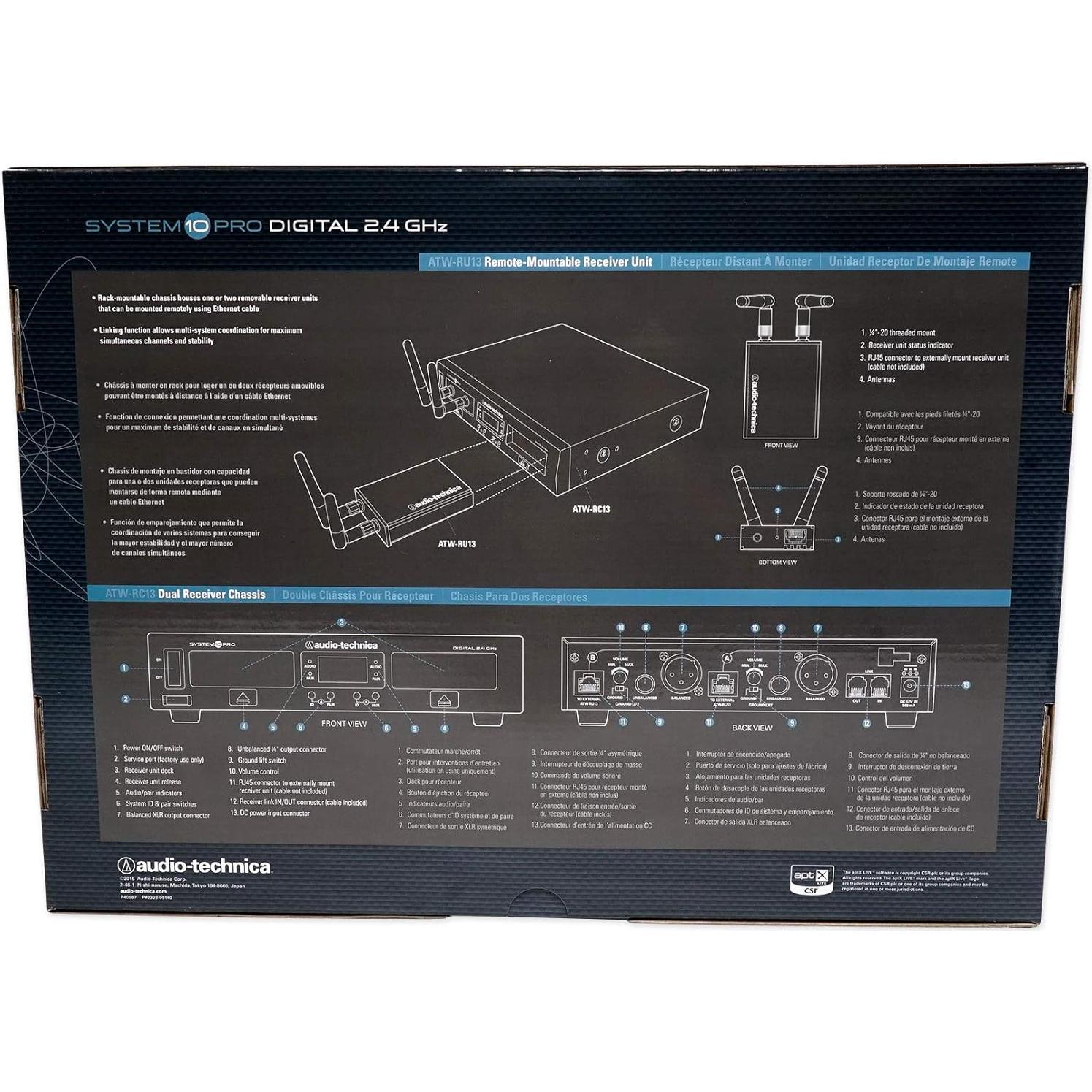 Micrófonos Inalámbricos Audio Technica ATW-1312/L 10 Canales
