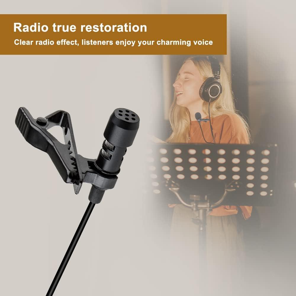 Micrófono Lavalier USB Fyvadio 2m Omnidireccional para PC