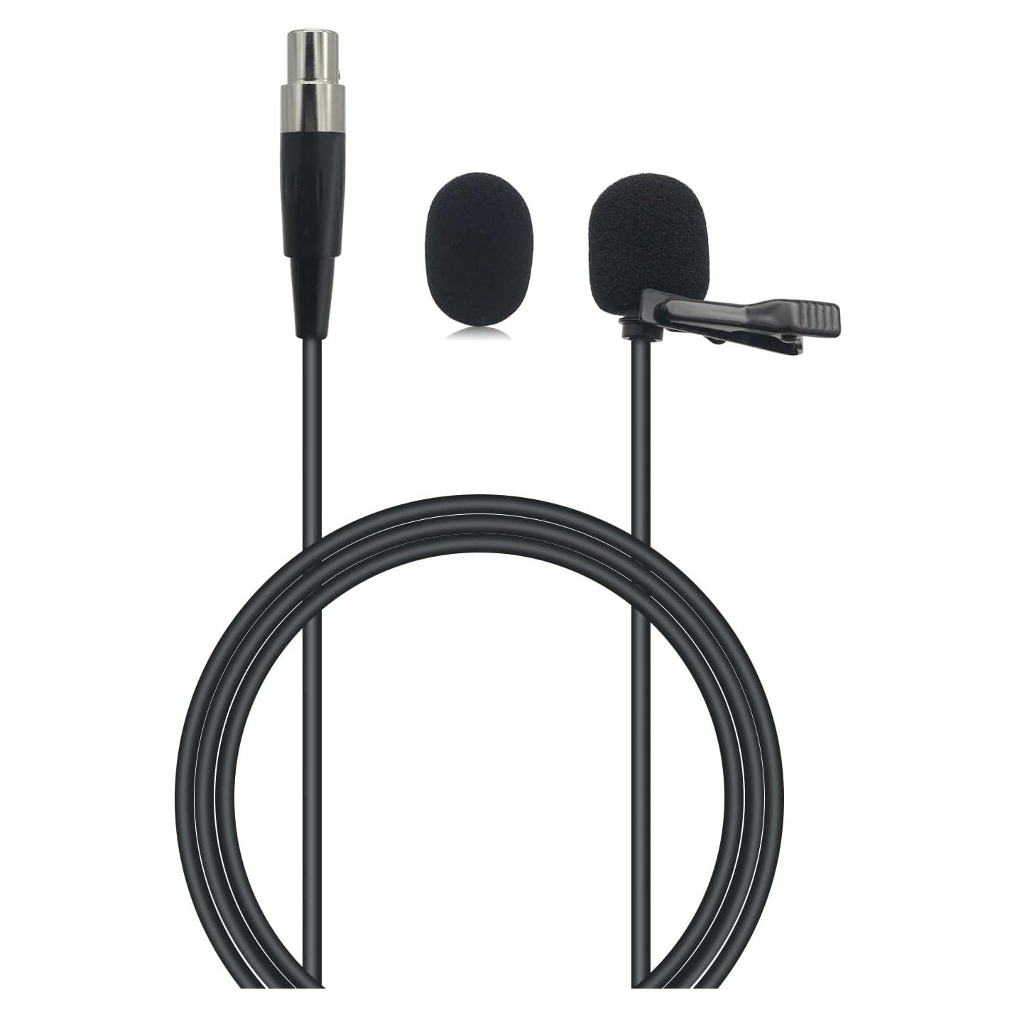 Micrófono Lavalier XLR PDEEY TA3F - Clip de solapa 1.52m