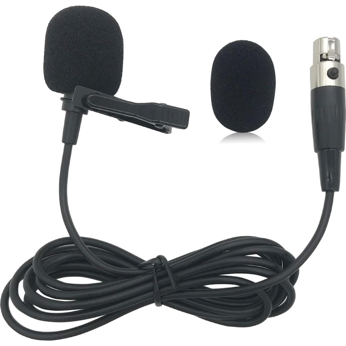 Micrófono Lavalier XLR PDEEY TA3F - Clip de solapa 1.52m