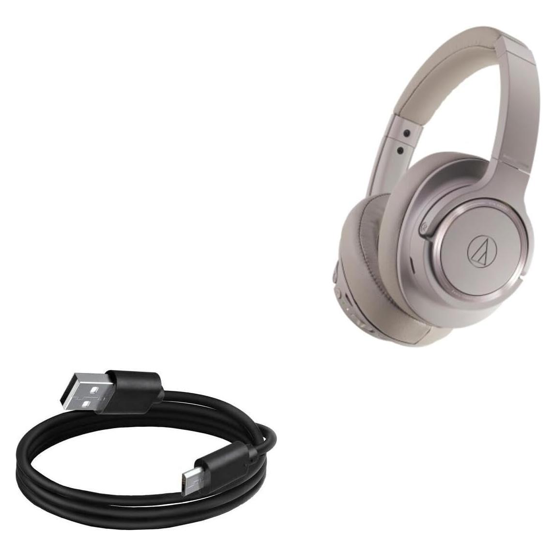 Cable USB BoxWave para Audio-Technica ATH-SR50BT - Carga y Sincronización