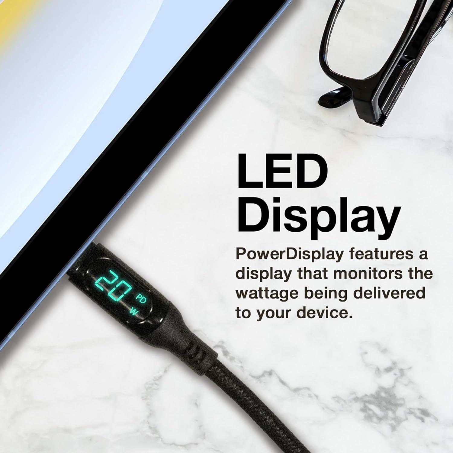 Cable PowerDisplay PD BoxWave 1.83m USB-C a USB-C 100W