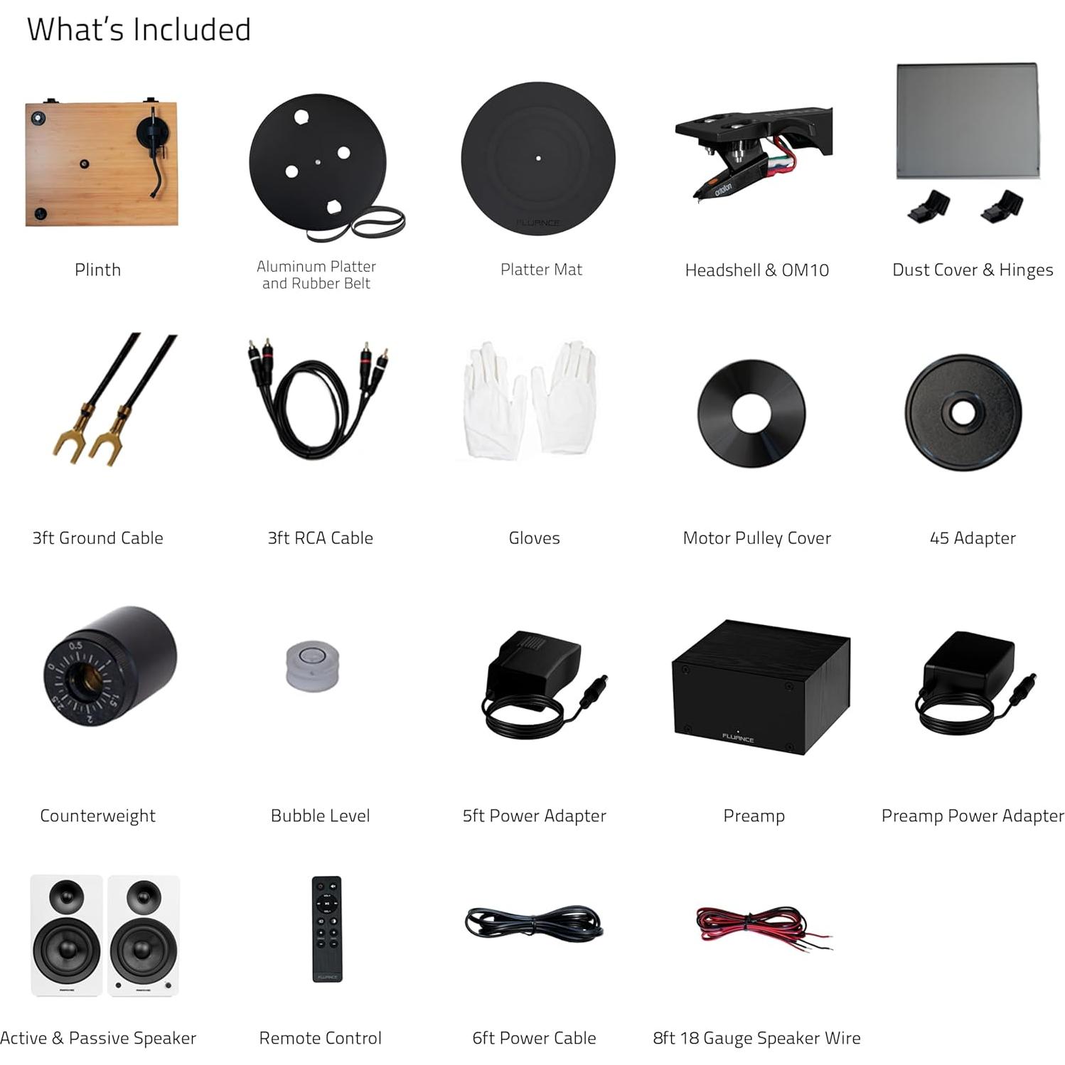 Tocadiscos Fluance RT82 + PA10 + Altavoces Ai61 6.5"