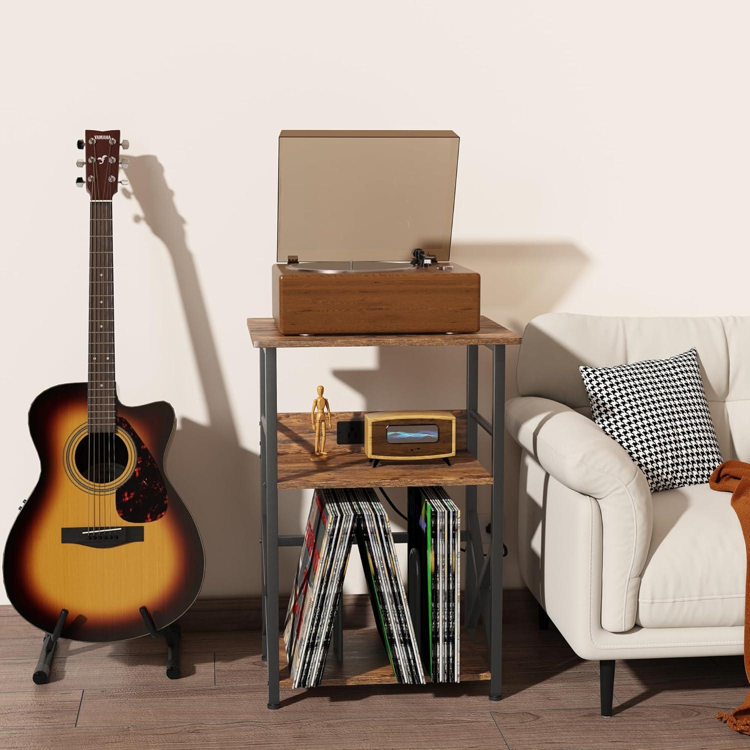 Soporte para Tocadiscos DALEMHOME con Estación de Carga 3 Niveles