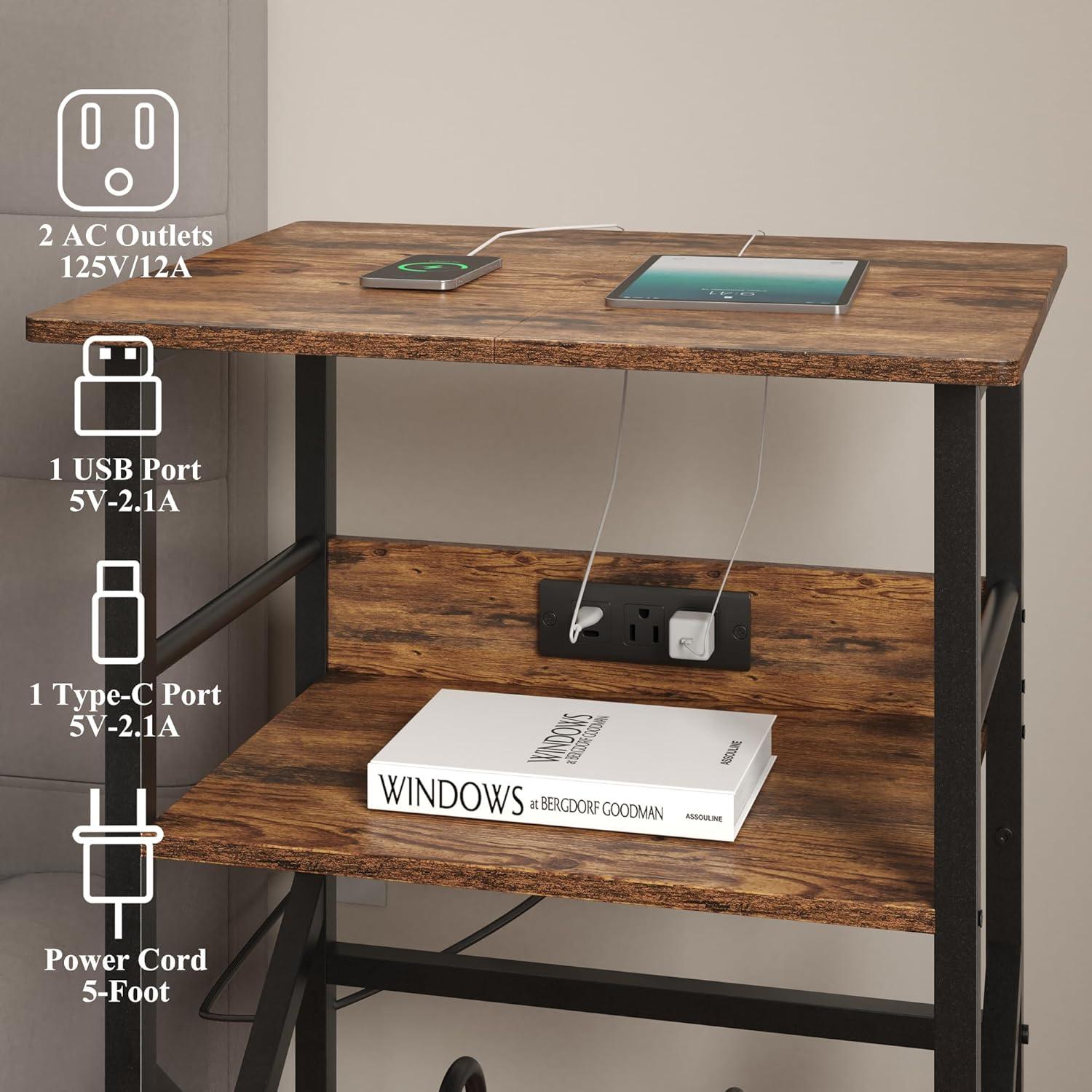 Soporte para Tocadiscos DALEMHOME con Estación de Carga 3 Niveles