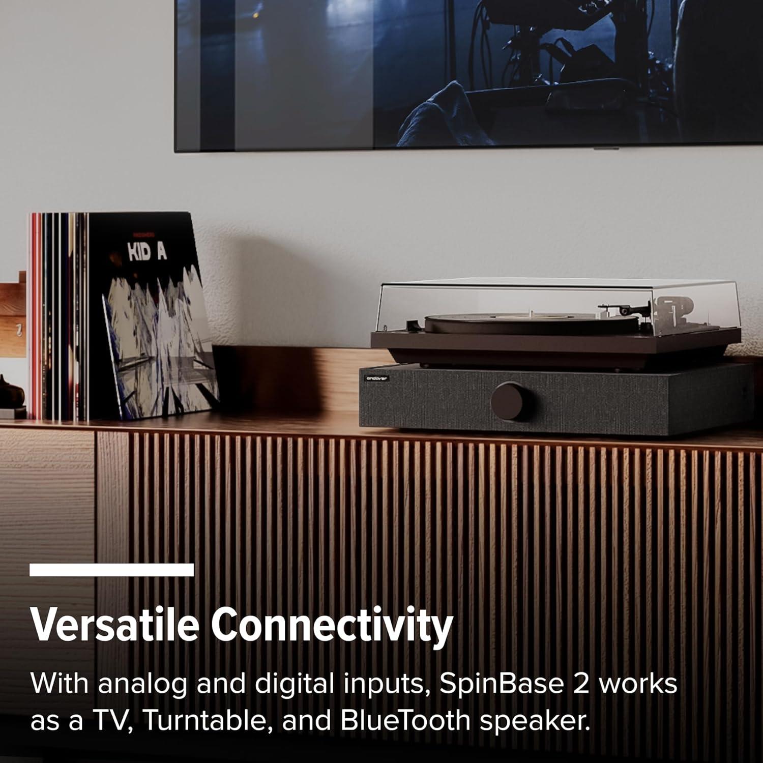 Altavoces Andover Audio SpinBase 2 con Bluetooth y Phono - Negro