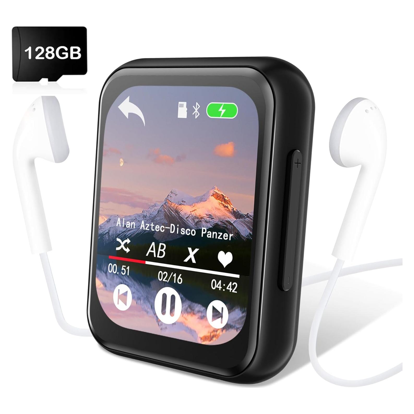 Reproductor MP3 AiMoonsa D30 128GB Bluetooth 5.3 Pantalla Táctil
