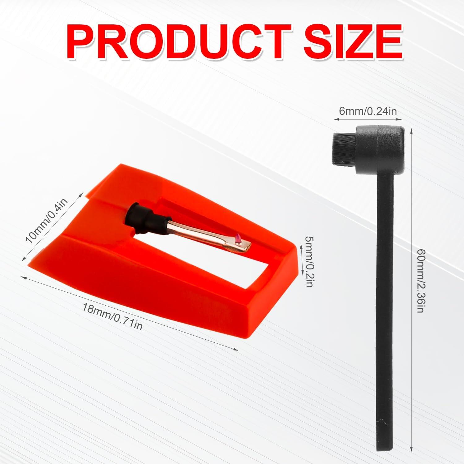 5 Agujas para Tocadiscos + Cepillo de Limpieza - Victrola, Crosley