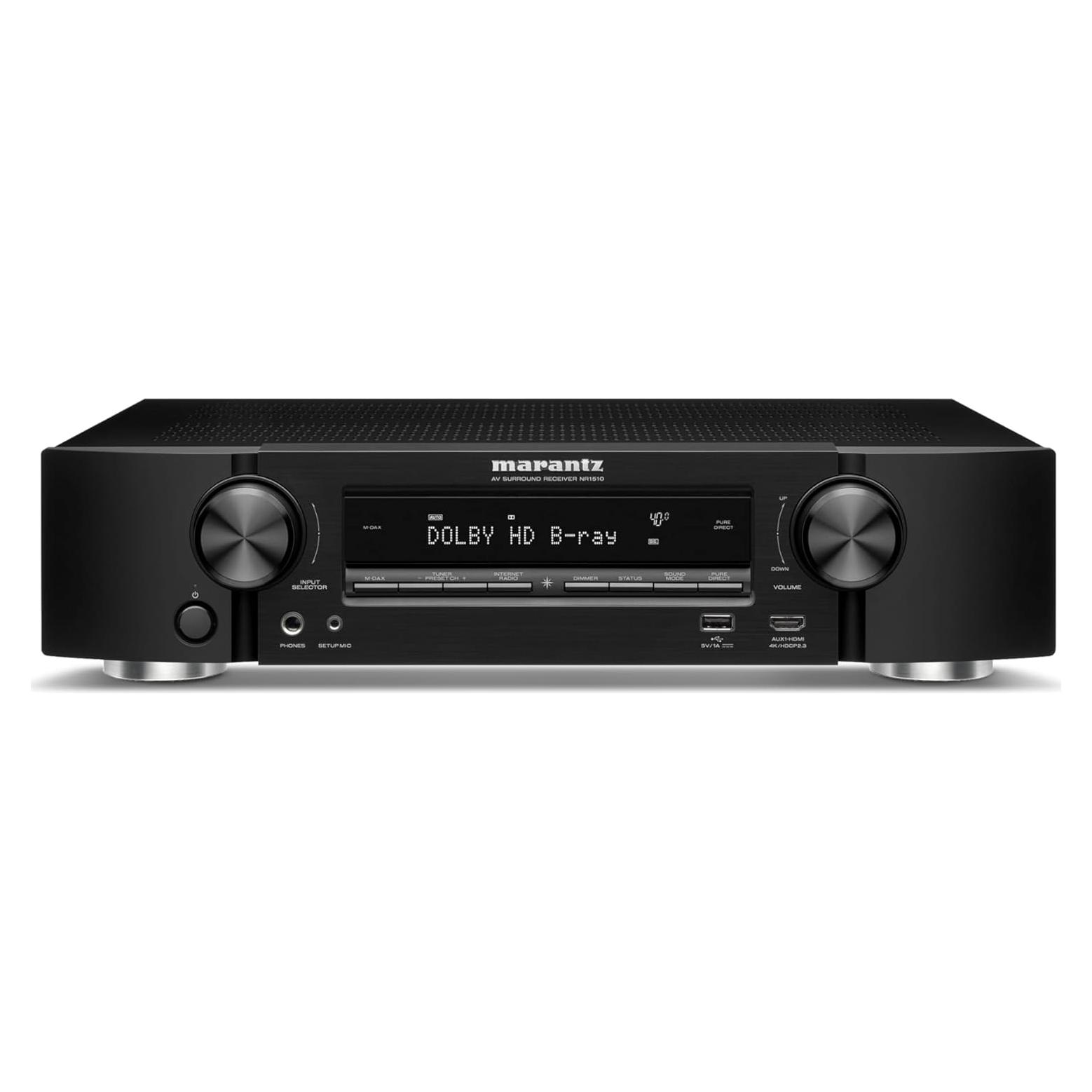 Receptor AV Marantz NR1510 5.2 Canales 4K UHD Negro