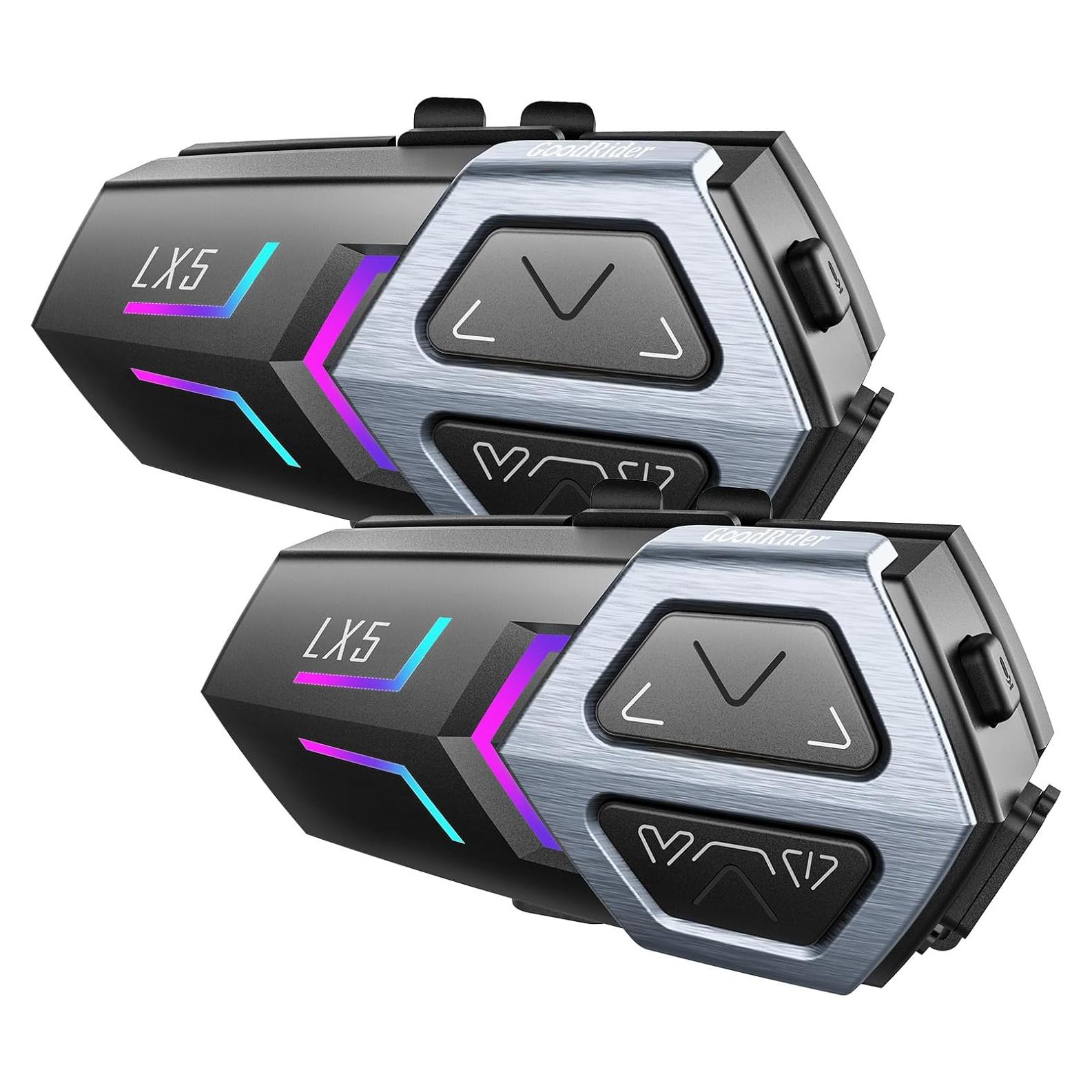 Auriculares Bluetooth BTQILEYOO LX5 con Intercomunicador 2 Pack